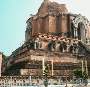 Wat Chedi Luang is a Buddhist temple in the historic centre of Chiang Mai
